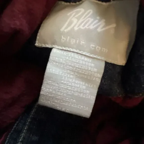 Vintage 90’s women’s size Med denim patchwork coat Aztec inspired - Picture 14 of 14